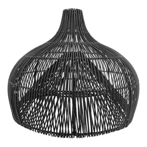 Lampe en rotin noir S Maggie