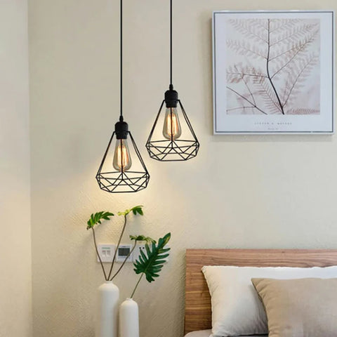 Nordic creative iron single head chandelier simple modern personality living bar table bedroom dining decoration Light Fixture